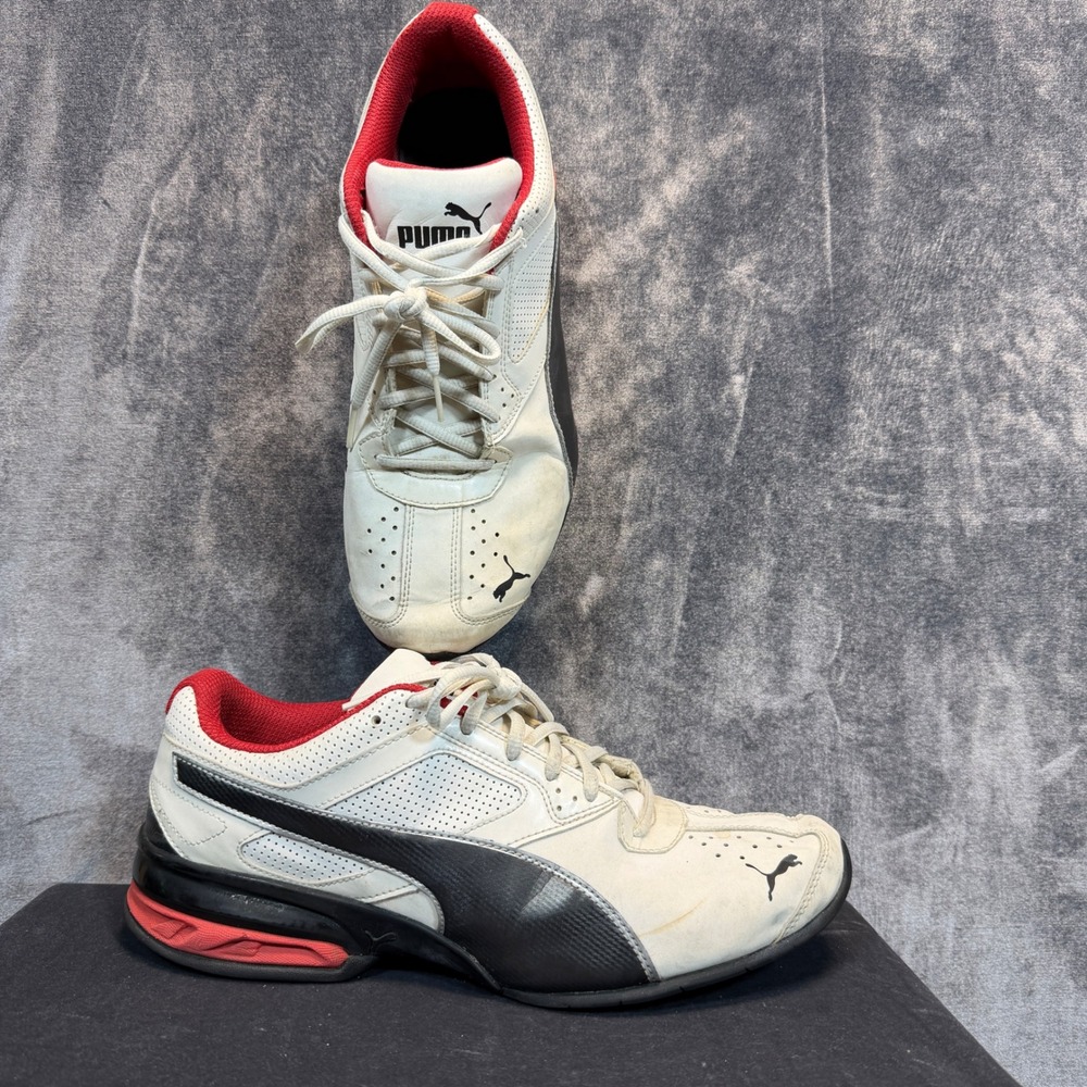 Puma Tazon 6 Sneaker Mens White Low Top 10.5 Athletic Gym Training Shoes